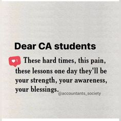 a piece of paper with the words dear ca students in red and black on it