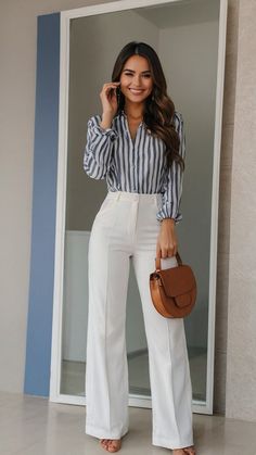 Feminine Style Casual, Casual Baddie, Elegant Outfit Ideas, 70s Women Fashion, Code Outfit, Dress Code Casual, Classy Outfit Ideas, Elegant Outfit Classy, Clothing Blogs