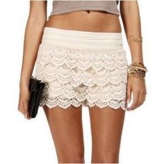 Beige Lace Shorts, Crochet Lace Shorts, Charo Ruiz, Crochet Shorts, Crochet Skirt, Stockholm Fashion, Lace Crochet, Mode Inspo, Fashion Killa