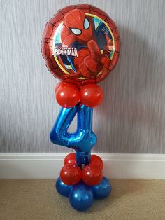 the balloon is shaped like a spider man