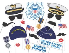 the united states coast guard photo booth props