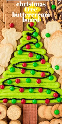 a christmas tree made out of pretzels and cookies