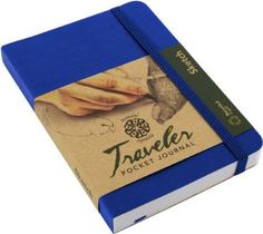 a blue notebook with the words traveler written on it