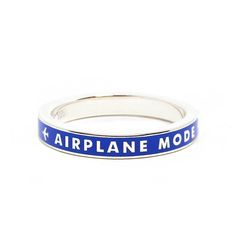 Blue Enamel Ring in Silver, Airplane Mode - JET SET CANDY  (1720210128954) Travel Charms, Airplane Mode, Jewelry Lookbook, Enamel Ring, Ring Blue, Put A Ring On It, Travel Inspired, Color Ring, Jewelry Inspo