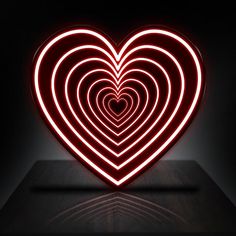 Infinity Mirror Heart - Neonific - LED Neon Signs - 18" (46cm) - Red Infinite Mirror, Neon Signs Quotes, Neon Wall Signs, Infinity Mirror, Love Neon Sign, Happy Birthday Signs, Hello Sign, Mirror Sign, Restaurant Signs