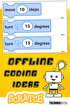 offline coding using scratch blocks Computational Thinking, Computer Education, Stem For Kids, Technology Integration, Stem Education, Coding For Kids, Learn To Code, Lessons For Kids