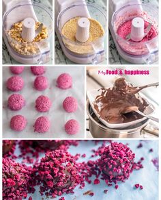 the process for making raspberry cookies is shown