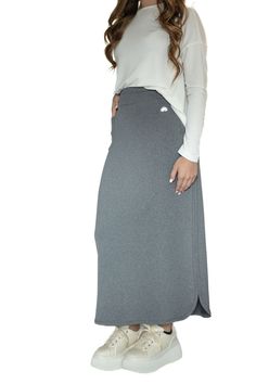 Maxi active skirt Gym skirt midi workout skirt Casual Stretch Gray Skirt, Casual Gray Stretch Skirt, Casual Gray Pencil Skirt, Casual Gray Long Skirt, Casual Long Gray Skirt, Casual Sports Skirt With 4-way Stretch, Casual Gray Relaxed Skirt, Casual Flowy Sports Skirt, Casual Stretch Full-length Maxi Skirt