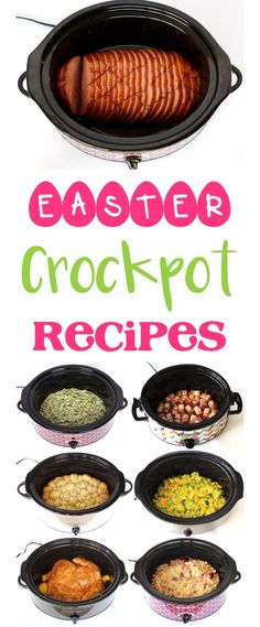 an easy crock pot recipe is shown with the instructions for how to cook it