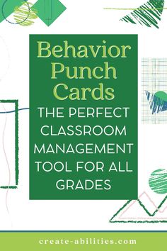 behavior punch cards for the perfect classroom management tool for all grade level students to use