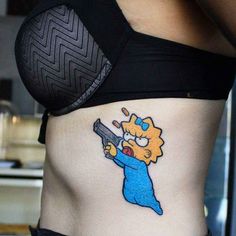 rib tattoo maggie simpson Maggie Simpson Tattoo, The Simpsons Tattoo, Mr Cartoon Tattoo, Simpson Tattoo, Pikachu Tattoo, Simpsons Tattoo, Master Tattoo, Petit Tattoo