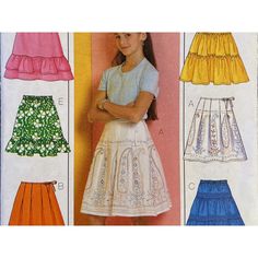 P A T T E R N |  Girls Skirts - Six Sew Fast & Easy Styles B R A N D |  Butterick P A T T E R N  N U M B E R |  B4722 Y E A R |  2006 S I Z E |  CS 12-14-16 🧵Uncut & Factory Folded 🧵Cover conditions may vary, some may have markings or stamps. 🧵Thread, pins, and measuring tape or fabric are not included with purchase.   🧶Are you feeling creative?  We have tons of patterns, and other creative items in our shop: https://www.etsy.com/shop/simplybeecraftyshop Girls Skirt Patterns, Skirt Sewing Pattern, Girls Skirts, Skirt Sewing, Butterick Pattern, Butterick Sewing Pattern, Skirt Patterns Sewing, A B C D, Sewing Skirts