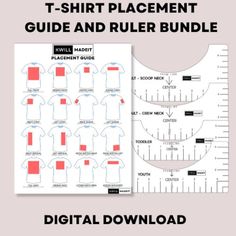 the t - shirt placement guide and ruler bundle