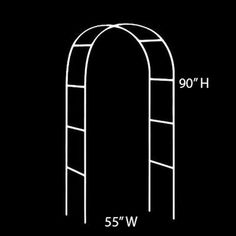 a white arch on a black background