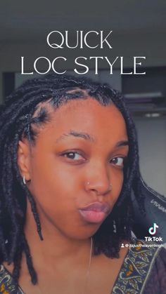 Quick loc style🤍 #locs #loc #locstyles #locs4life #locslove #locjourney #locnation #locstylesforwomen #starterlocs #explore Locs Hairstyles For Short Locs, Beginner Locs For Women, Simple Loc Styles, Loc Styles For Black Women, Loc Tips, 4c Locs, Style Locs, Dread Journey, Locs Tutorial