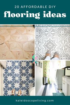 several different pictures with the words flooring ideas