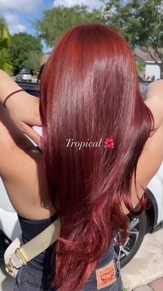 Wine Hair Color, Wine Hair, Red Hair Inspo, Cherry Hair, Ginger Hair Color, Birthday Hair, Hairstyles For Layered Hair, Dyed Natural Hair, Hair Color Auburn