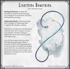 an image of a lightening bow string with instructions on how to use the cord