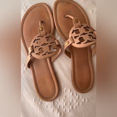 Loved With Plenty Of Miles Left On Them. I Will Include The Perfect Box And Perfect Dust Bag. Tory Burch Miller, Tory Burch Shoes, Women's Shoes Sandals, Tory Burch, Shoes Sandals, Dust Bag, Cream, Women Shoes, 10 Things