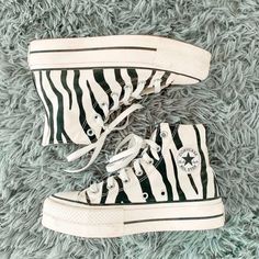 Zebra Print Converse, Zebra Converse, Platform High Top Converse, Chuck Taylors Converse, Converse Platforms, Zebra Print Shoes, Cute Converse Shoes, Converse Aesthetic, Cute Converse