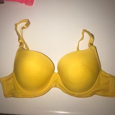 Yellow Bra- New Without Tags Never Worn. Yellow Bra, Yellow T Shirt, T Shirt Bra, Women's Intimates, Capsule Wardrobe, Bra, Sewing, Tags, Wardrobe