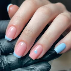 Azul Color, Baby Blue Nails, Cute Nails For Fall, Subtle Nails, Beige Nails, Casual Nails, Gel Nail Design