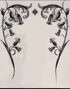 an ornate design with cats and birds on it's sides, against a white background