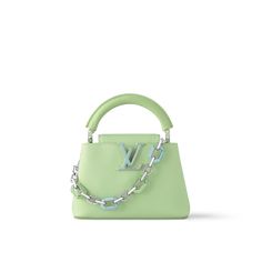 LOUIS VUITTON® - Capucines Mini - Spring Green Louis Vuitton Gifts, Wallet Pouch, Mini Handbags, Fashion Jewelry Earrings, Louis Vuitton Shoulder Bag