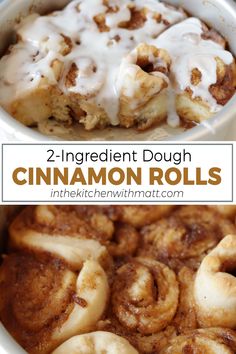 Easy quick 2-ingredient dough cinnamon rolls in a cake pan. Easy Baked Recipes, Types Of Cinnamon, Cake Mix Ideas, 2 Ingredient Dough, Rolls From Scratch, Cinnamon Rolls From Scratch, Baking Quotes