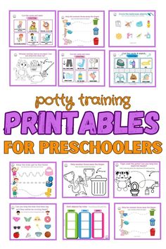 potty training printables for preschoolers to practice potty training in the classroom