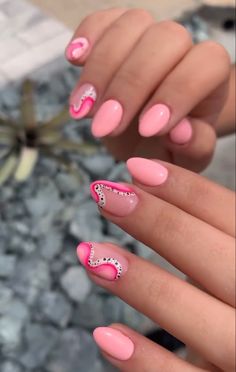 Summer Nails 2023, Western Nails, Cow Nails, Simple Acrylic Nails, Her Nails, Nails 2023