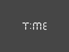 the word time is written in white on a dark background with an image of a clock