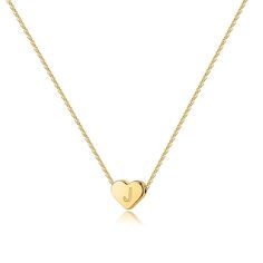 PRICES MAY VARY. The J Initial necklace is 16"+2.5" adjustable chain. Sealed chain design makes the initial necklace more reliable. Lobster clasp design, easy to open and close. Made of high quality brass material, 14K gold filled, nickel free. Prime quality initial necklace, no harm to skin. Comfortable and affordable to wear. Heart charm with J letter, beautiful and stylish. Heart Pendant letter necklace, unique J letter necklace, minimalism style, symbols you or your families’ initial name.In Heart Initial Necklace, Tiny Heart Necklace, Alphabet Necklace, Initial Necklaces, Gold Letter Necklace, Letter Pendant Necklace, Heart Choker, Initial Pendant Necklace