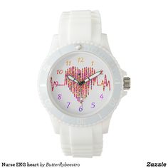 Nurse EKG heart Watch https://www.zazzle.com/z/lkwge?rf=238555275735692005 Warrior Workout, Heart Watch, Women Wrist Watch, Watch Faces