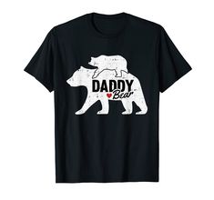 a black t - shirt with the words daddy bear and an image of a bear on it