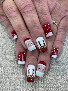 Finger Nails, Christmas Makeup, Xmas Nails, Us Nails, How To Do Nails, Christmas Nails, Toe Nails