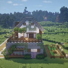 You can watch the tutorial on my Youtube channel. Build A Farmhouse, Minecraft A, Rumah Minecraft Sederhana, Minecraft Mansion, Minecraft Houses Blueprints, Minecraft Interior, Minecraft Interior Design, Minecraft Cottage