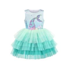 Transform your little girl into a stunning under-the-sea mermaid with this cute dress and create countless magical memories with it. The mermaid-inspired tutu skirt is adorned with gorgeous sea stars and flowers, while the tulle material adds an extra touch of whimsy. Perfect for birthday party, mermaid party, beach vacation and special occasions. Following size means age ranges for girls, they are for general guidance only. For most accurate fit, we recommend checking detailed measurement before purchase. Size Measurement Size | Bust | Waist | Length 3 | 22.8''/58cm | 22.0''/56cm | 19.7''/50cm 4 | 23.6''/60cm | 22.8''/58cm | 21.3''/54cm 5 | 24.4''/62cm | 23.6''/60cm | 22.8''/58cm 6 | 25.2''/64cm | 24.4''/62cm | 24.4''/62cm 7 | 26.0''/66cm | 25.2''/64cm | 26.0''/66cm 8 | 26.8''/68cm | 26.0 10 Years Girl Dress, Birthday Party Mermaid, Mermaid Birthday Outfit, Stars And Flowers, Pageant Girls, Sea Stars, Sea Mermaid, Tulle Material, Wedding Girl