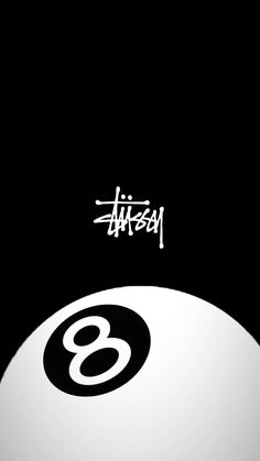 an image of the number eight on a black and white background with chinese characters above it