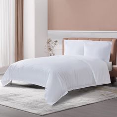 PRICES MAY VARY. [Material] 100% Luxury Long-Staple Cotton, Sateen Weave, Genuine 300 TC (Thread Count); Ultra-soft, breathable, and incredibly comfortable; OEKO-TEX Standard Certified for baby-safe, non-toxic fabric. [DESIGN] Flange detailing adds an elegant and luxurious touch to your bedroom decor. The duvet cover and both pillow shams feature a matching design for a seamless, sophisticated look. [DETAILS] Crafted with top-notch fine stitching for durability and elegance. The duvet cover feat White Bed Spread, All White Bedding, Embroidered Duvet Cover, Cotton Bed Sheets, Natural Bedding, Silk Pillowcases, Silk Sheets, Bed Spread, Luxurious Bed