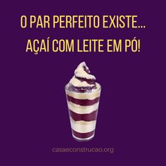 a cupcake with whipped cream and chocolate frosting on top is in front of the words, o par prefetto existe aca com lette em po