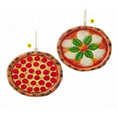 Pizza Ornament D4415A Pepperoni D4415B Margherita Pizza Ornament, Rice Lights, Picture Frame Ornaments, Old World Christmas Ornaments, Tinsel Tree, Ornaments Personalized, Food Ornaments, Christmas Tree Accessories, Christmas Puzzle