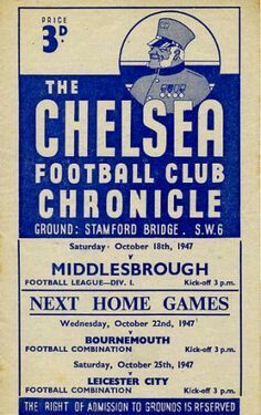 an old poster for the chelsea football club