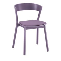 a purple chair on a white background