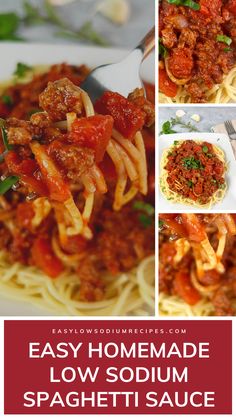 this is an image of spaghetti sauce collage