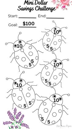 a ladybug counting game with numbers to 10 and the number ten on it