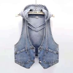 Women Sleeveless Slim Jacket Hooded Denim Waistcoat Vest Halter  Tank Tops Coat Notice: It may have little color difference according to different screen. Hope you can understand! Any problem, contact me for satisfying solution. Reply in 24 hours as time difference.  Payment 1. We accept PAYPAL only. 2. Payment must be made within 7 days of auction closing (Unpaid dispute will automatically open when item is not paid in 7 days). 3. PLEASE NOTE: SHIPPING&HANDING DOES NOT INCLUDE DUTIES, LOCATL TA Denim Vest Women, Womens Denim Vest, Jeans Vest, Jaket Denim, Denim Waistcoat, Jean Jacket Vest, Hiking Outfit Women, Mode Jeans, Big Pocket