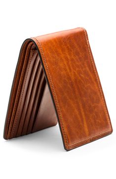 Richly textured leather elevates a handsome, well-made wallet featuring RFID shielding to protect your personal info. Style Name:Bosca Dolce Rfid Executive Wallet. Style Number: 5374496. Available in stores. Best Leather Wallet, Id Wallet, Engraved Items, Leather Wallet Mens, Vegetable Tanned Leather, Wallet Men, Italian Leather, Hand Stitching, Leather Wallet