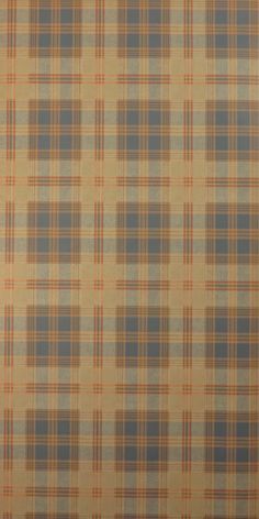 an orange and blue plaid wallpaper pattern