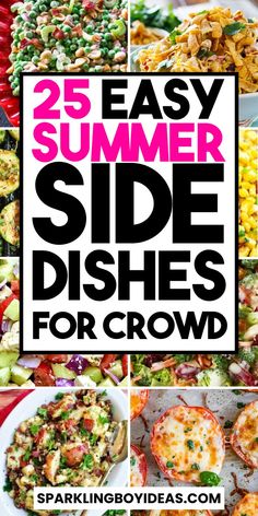 Summer side dishes to brighten your table! Explore our grilled vegetable recipes, refreshing summer salads, and cold pasta salads, perfect for any BBQ party or picnic. Dive into our corn on the cob recipes, summer slaw recipes, and fruit salads for summer. From quick summer sides like garden fresh recipes and summer squash recipes to healthy summer recipes like vegan summer sides and gluten-free side dishes. Try our herbal infused dishes and summer rice dishes for a unique twist! Side Dish For Grilling, Summer Sides For Steak, Sides For A Cookout Summer, Grilling Sides Dishes Summer, Corn Side Dish Recipes Bbq, Side Dish For Grilled Chicken, Veggie Side Dishes For A Crowd, Best Summer Side Dishes, Wedding Side Dishes